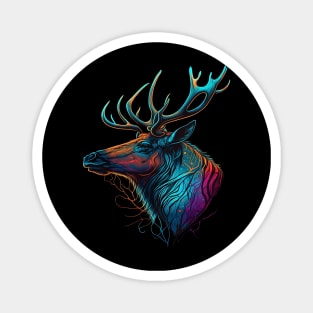 Colorful Elk Magnet